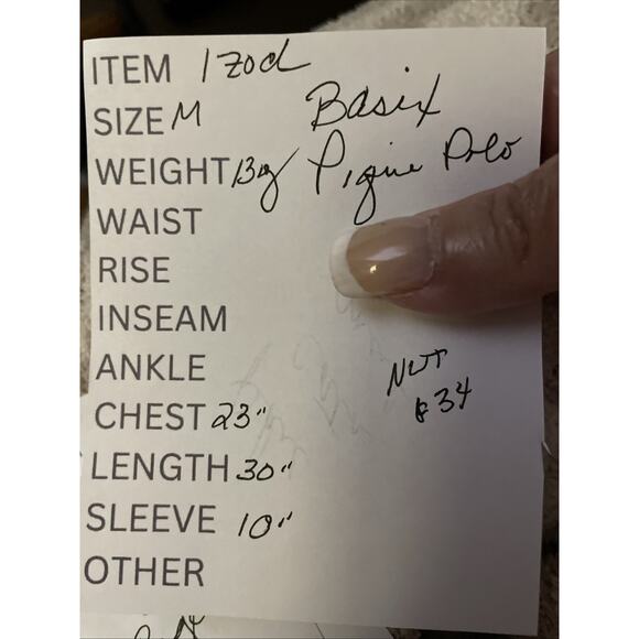 IZOD Basix Pique Polo Shirt Men’s Size M Red Cotton Knit Short Sleeve NEW - Picture 7 of 7